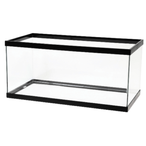Aqueon Standard Glass Rectangle Aquarium Clear w/ Black Silicone